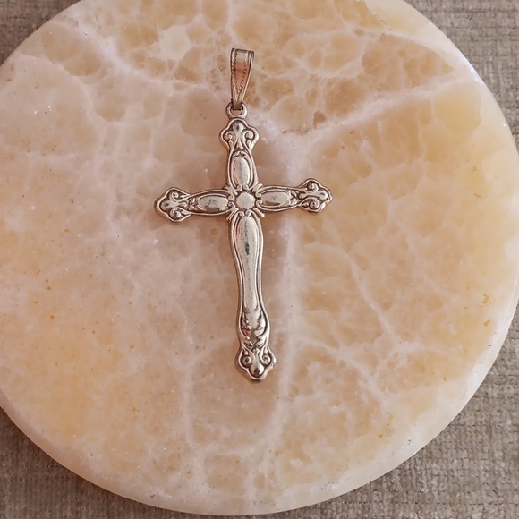 Gold Toned Cross Pendant - Picture 1 of 4